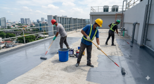 ilustrasi penerapan waterproofing coating